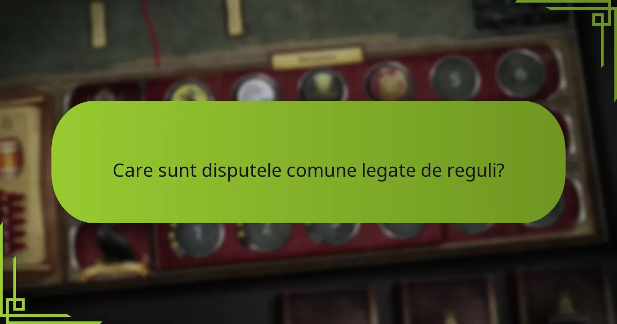 Care sunt disputele comune legate de reguli?