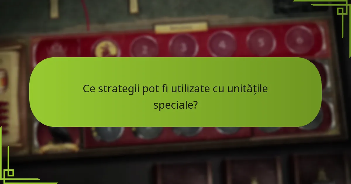 Cum afectează unitățile speciale gameplay-ul?